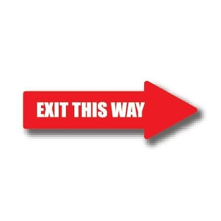 Ergomat 34in x 12in ARROW SIGNS - Exit This Way DSV-SIGN 408 #0446RIGHT -UEN